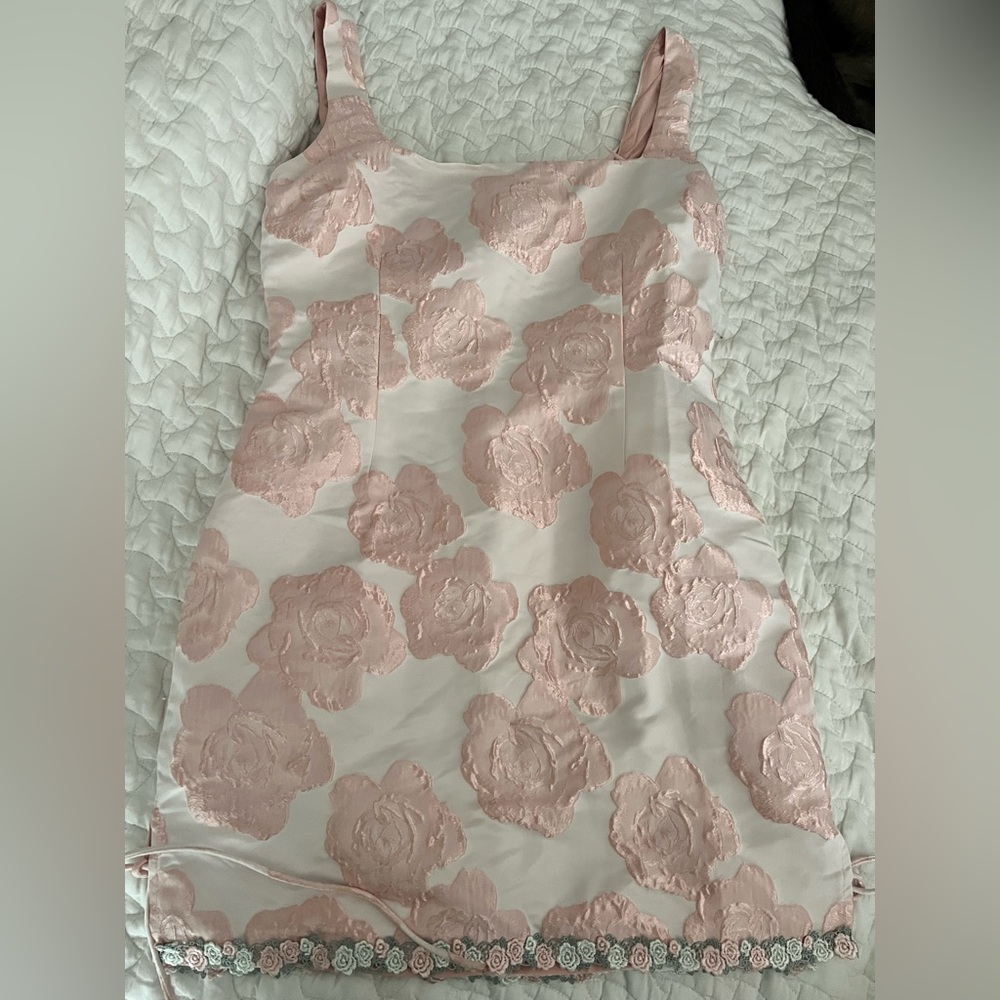 Lena Blush Pink Lace Dress